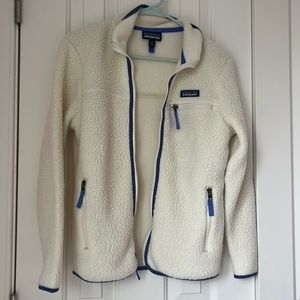 Patagonia White Zip Up Fleece